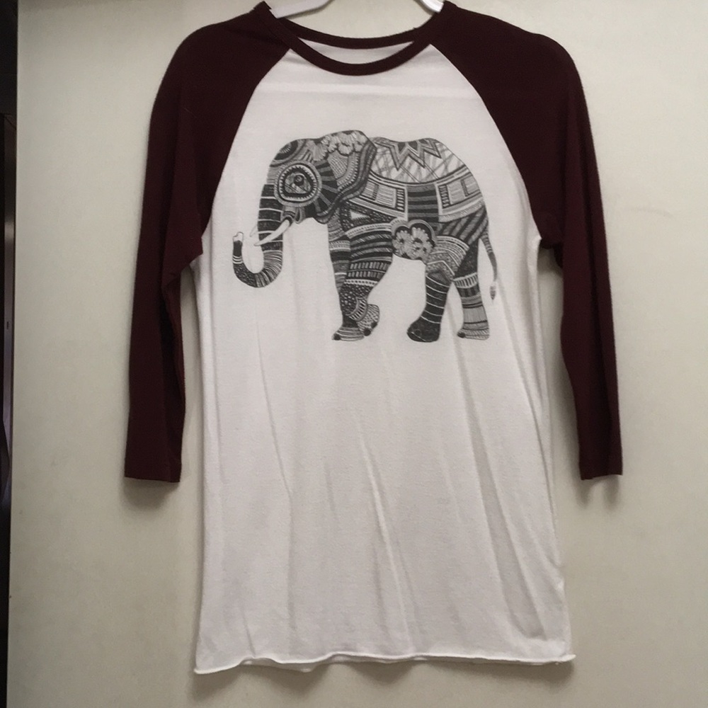 Graphic Elephant Baseball Tee